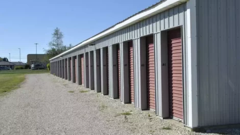 Small outdoor units at Portland Storage Units on Wayne Street.