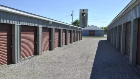 Drive up units at Portland Storage Units on Pearl Street.