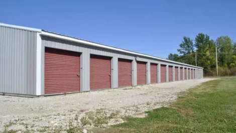 Closed self storage outside at Portland Storage Units on Wayne Street.