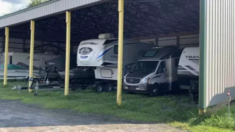 Covered RV and boat storage in Morgantown, WV.