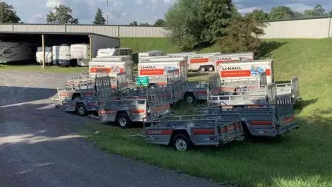 U-Hauls parked at Cheat Lake Storage in Morgantown, WV.